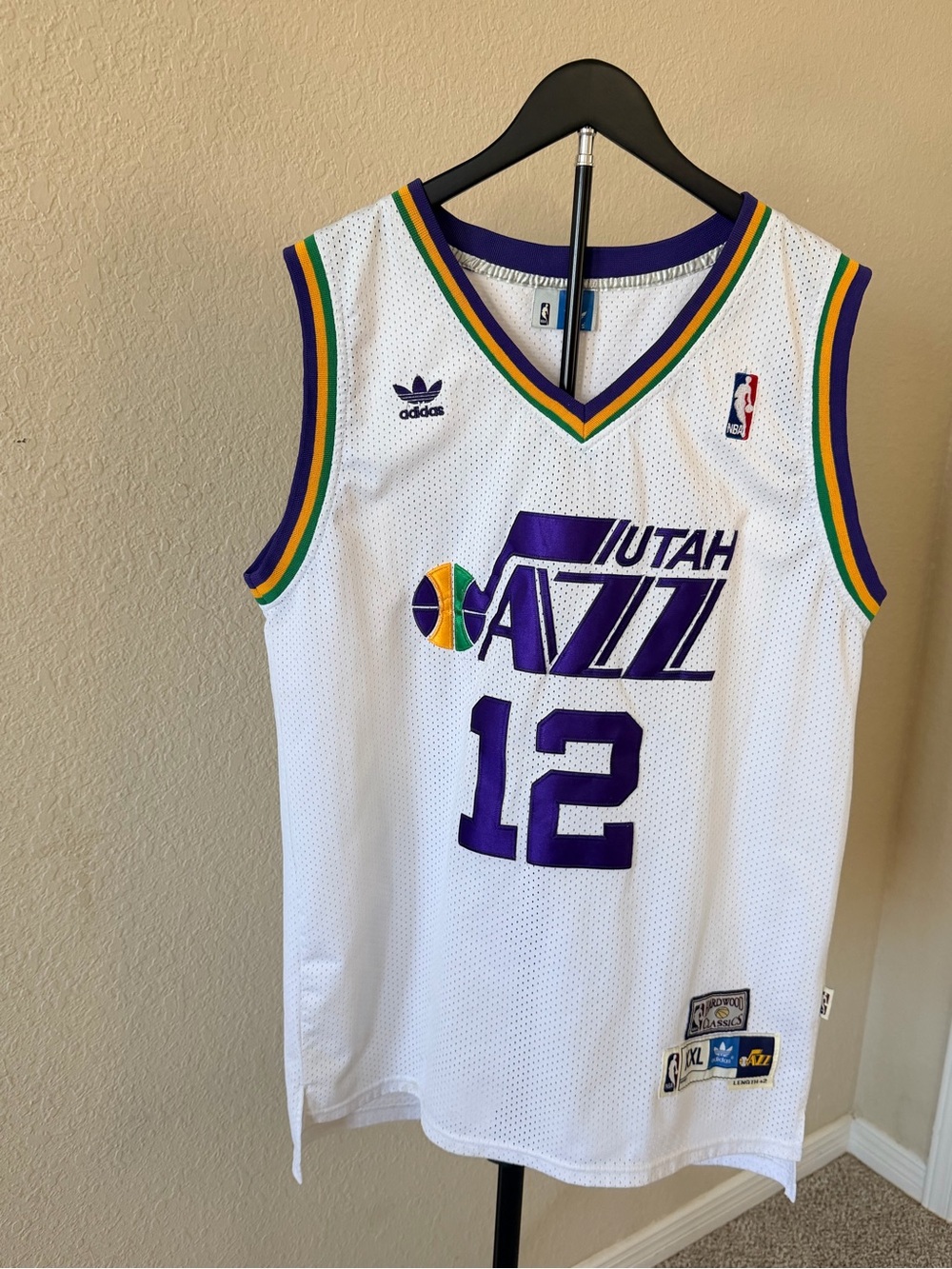 Adidas Utah Jazz #12 John Stockton Basketball Jersey